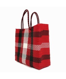 レトラ★メルカドバッグ★プラかご3点まとめて・レッド・ミックス MERCADO BAG - ROMBO - Red / White (M) | Letra｜レトラ公式通販
