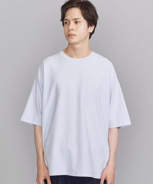 BEAUTY&YOUTH UNITED ARROWS（ビューティーアンドユースユナイテッドアローズ）の「BY クレープウェーブ ハーフスリーブ Tシャツ（Tシャツ/カットソー・メンズ・ライトブルー/ブラック/ベージュ・SMALL/MEDIUM/LARGE/X-LARGE）」の4枚目の写真