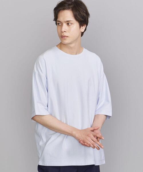 BEAUTY&YOUTH UNITED ARROWS（ビューティーアンドユースユナイテッドアローズ）の「BY クレープウェーブ ハーフスリーブ Tシャツ（Tシャツ/カットソー・メンズ・ライトブルー/ブラック/ベージュ・SMALL/MEDIUM/LARGE/X-LARGE）」の7枚目の写真