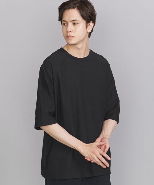 BEAUTY&YOUTH UNITED ARROWS（ビューティーアンドユースユナイテッドアローズ）の「BY クレープウェーブ ハーフスリーブ Tシャツ（Tシャツ/カットソー・メンズ・ライトブルー/ブラック/ベージュ・SMALL/MEDIUM/LARGE/X-LARGE）」の9枚目の写真