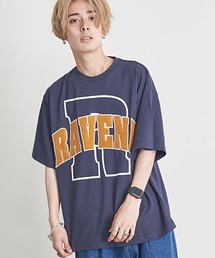 SILVER BULLET | 『CavariA/キャバリア』ロゴ刺繍入りクルーネック半袖カレッジTシャツ(Tシャツ/カットソー)