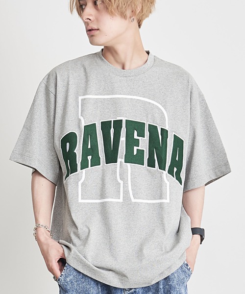 SILVER BULLET(シルバーバレット)の「『CavariA/キャバリア』ロゴ刺繍入りクルーネック半袖カレッジTシャツ(Tシャツ/カットソー・メンズ・グレー/ネイビー/ホワイト・L/M)」の3枚目の写真