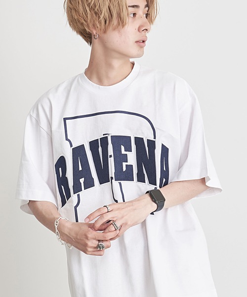 SILVER BULLET(シルバーバレット)の「『CavariA/キャバリア』ロゴ刺繍入りクルーネック半袖カレッジTシャツ(Tシャツ/カットソー・メンズ・グレー/ネイビー/ホワイト・L/M)」の13枚目の写真