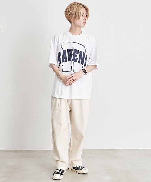 SILVER BULLET(シルバーバレット)の「『CavariA/キャバリア』ロゴ刺繍入りクルーネック半袖カレッジTシャツ(Tシャツ/カットソー・メンズ・グレー/ネイビー/ホワイト・L/M)」の15枚目の写真