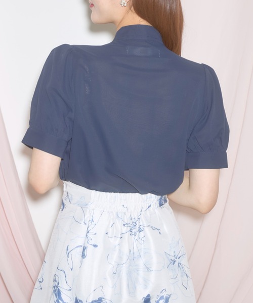 ZOZO限定再販】ボウタイりぼん半袖ブラウス（シャツ/ブラウス）｜tocco