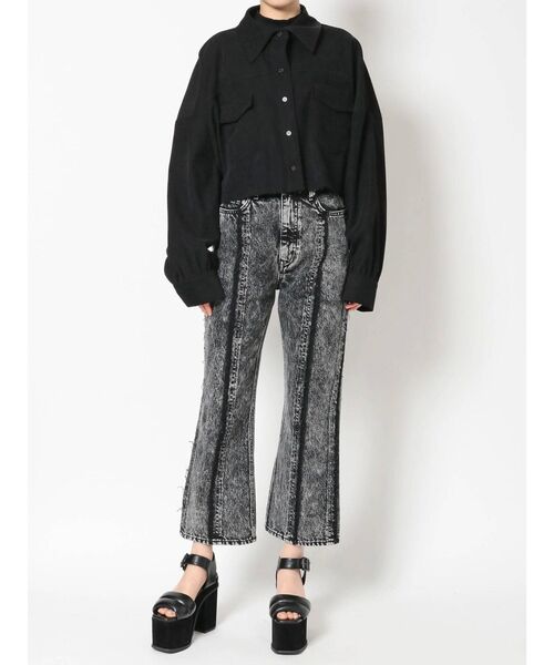 EMODA（エモダ）の「オーバーショートシャツジャケット（テーラードジャケット・レディース・アイボリー/ブラック/ブルー・FREE）」の18枚目の写真