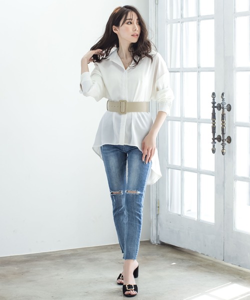 Julia Boutique（ジュリアブティック）の「マット調太ベルト/21163（ベルト・レディース・ホワイト/ライトベージュ/ブラック/キャメル・ONE）」の12枚目の写真