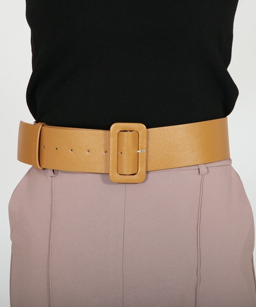Julia Boutique（ジュリアブティック）の「マット調太ベルト/21163（ベルト・レディース・ホワイト/ライトベージュ/ブラック/キャメル・ONE）」の16枚目の写真