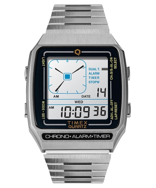 NANO universe（ナノユニバース）の「TIMEX/Q TIMEX Reissue Digital LCA（アナログ腕時計・メンズ・シルバー・FREE）」の4枚目の写真