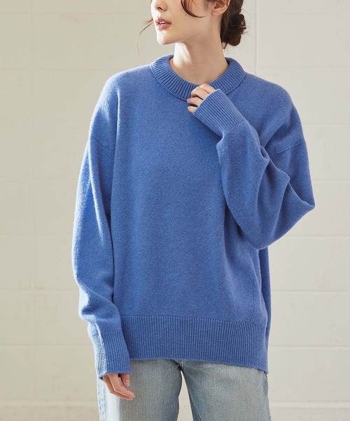 OUVRAGE CLASSE(ウヴラージュクラス)の「【オンラインストア限定】カラーチビハイネックニット(Tシャツ/カットソー・レディース・ブルー/レモンイエロー・FREE)」の2枚目の写真