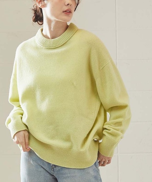 OUVRAGE CLASSE(ウヴラージュクラス)の「【オンラインストア限定】カラーチビハイネックニット(Tシャツ/カットソー・レディース・ブルー/レモンイエロー・FREE)」の1枚目の写真