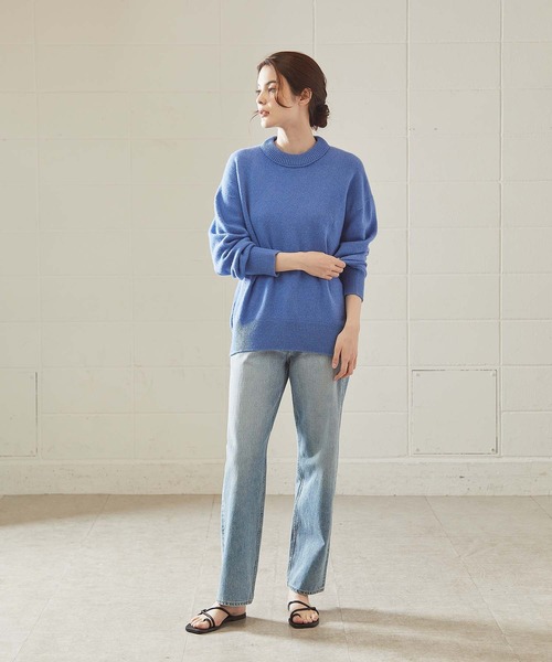 OUVRAGE CLASSE(ウヴラージュクラス)の「【オンラインストア限定】カラーチビハイネックニット(Tシャツ/カットソー・レディース・ブルー/レモンイエロー・FREE)」の8枚目の写真