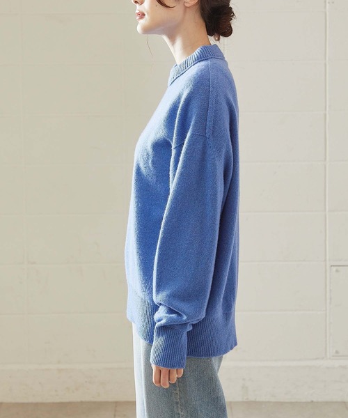 OUVRAGE CLASSE(ウヴラージュクラス)の「【オンラインストア限定】カラーチビハイネックニット(Tシャツ/カットソー・レディース・ブルー/レモンイエロー・FREE)」の5枚目の写真