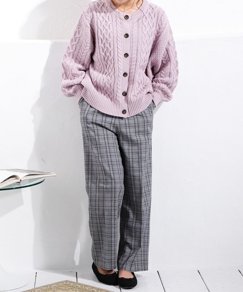 Honeys(ハニーズ)の「チェックストレートパンツ(その他パンツ・レディース・グレー系その他/ベージュ系その他/グレー系その他2/ベージュ系その他2・LL/S/M/L)」の11枚目の写真