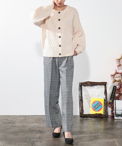 Honeys(ハニーズ)の「チェックストレートパンツ(その他パンツ・レディース・グレー系その他/ベージュ系その他/グレー系その他2/ベージュ系その他2・LL/S/M/L)」の16枚目の写真