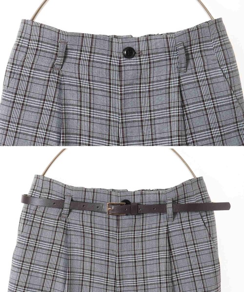 Honeys(ハニーズ)の「チェックストレートパンツ(その他パンツ・レディース・グレー系その他/ベージュ系その他/グレー系その他2/ベージュ系その他2・LL/S/M/L)」の5枚目の写真