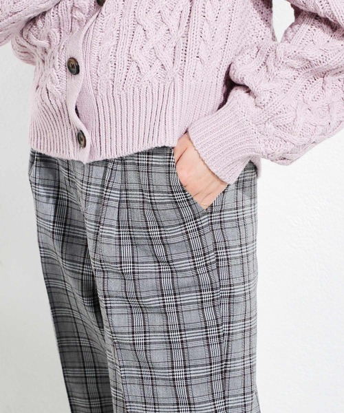 Honeys(ハニーズ)の「チェックストレートパンツ(その他パンツ・レディース・グレー系その他/ベージュ系その他/グレー系その他2/ベージュ系その他2・LL/S/M/L)」の7枚目の写真