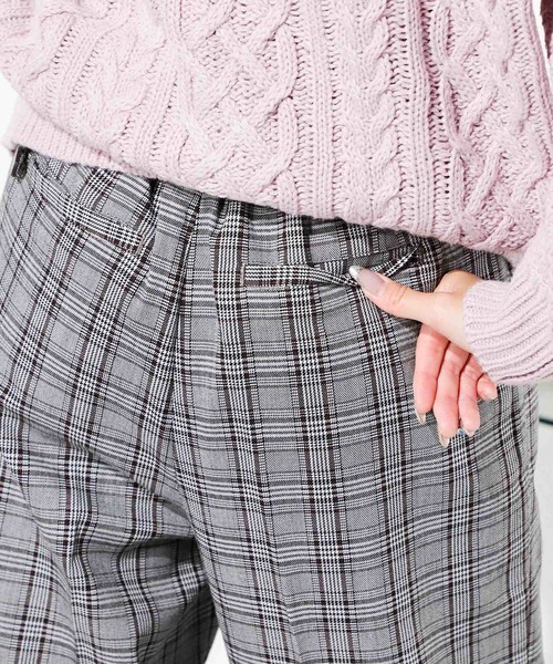 Honeys(ハニーズ)の「チェックストレートパンツ(その他パンツ・レディース・グレー系その他/ベージュ系その他/グレー系その他2/ベージュ系その他2・LL/S/M/L)」の9枚目の写真