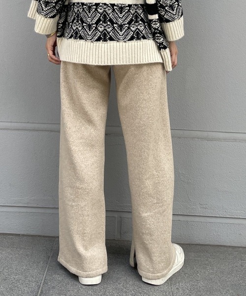 BEARDSLEY(ビアズリー)の「2サイズ展開で低身長の方にも◎コットンウールを使用した ニットパンツ(その他パンツ・レディース・ベージュ/ブラック・1/0)」の17枚目の写真