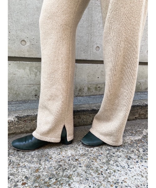 BEARDSLEY(ビアズリー)の「2サイズ展開で低身長の方にも◎コットンウールを使用した ニットパンツ(その他パンツ・レディース・ベージュ/ブラック・1/0)」の20枚目の写真
