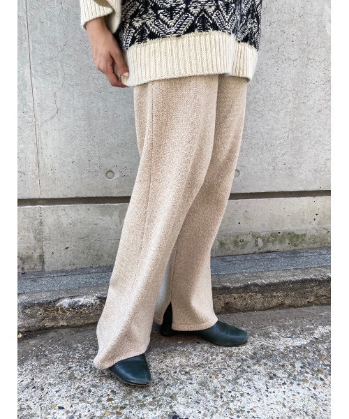 BEARDSLEY(ビアズリー)の「2サイズ展開で低身長の方にも◎コットンウールを使用した ニットパンツ(その他パンツ・レディース・ベージュ/ブラック・1/0)」の21枚目の写真