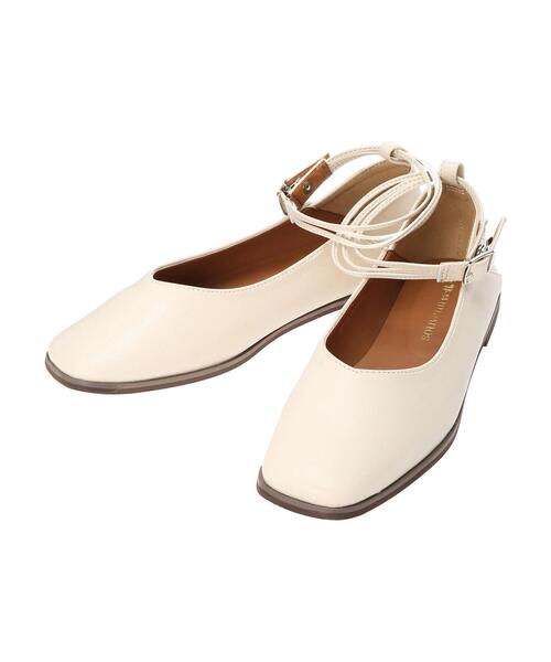 Green　Parks（グリーンパークス）の「・souvenirvelleアンクルストラップパンプス＊（パンプス・レディース・ブラック/アイボリー・S/M/L）」の4枚目の写真