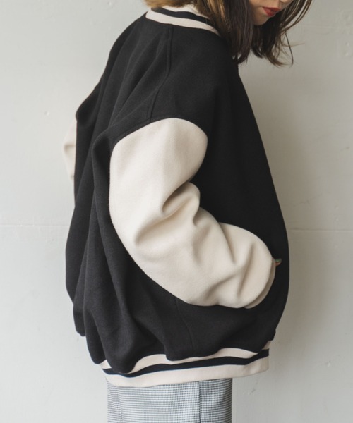 WEGO（ウィゴー）の「WEGO/ラインリブスタジャン（ブルゾン・レディース・ブラック/ダークグリーン/ブラウン・FREE）」の18枚目の写真