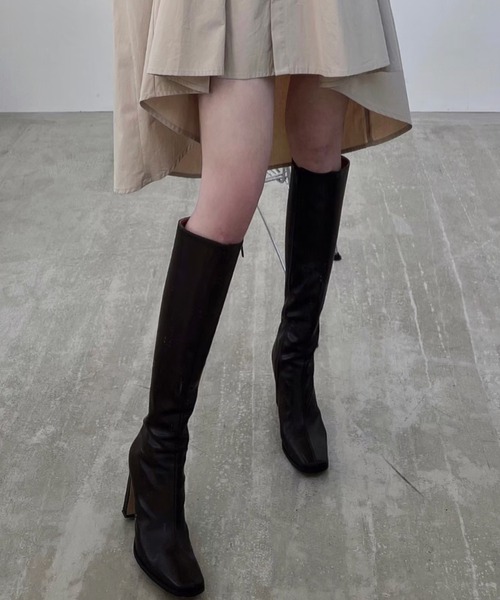 ACYM＊アシーム＊BettyskinnylongブーツロングブーツブラックＬ ACYM ブーツ Betty skinny long レディース : ZOZOTOWN Yahoo!店
