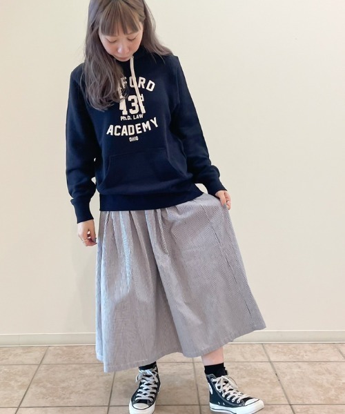 ALL ORDINARIES（オールオーディナリーズ）の「MILFORD裏毛ロゴプルパーカー（パーカー・レディース・杢グレー/ダークネイビー・4/3）」の11枚目の写真