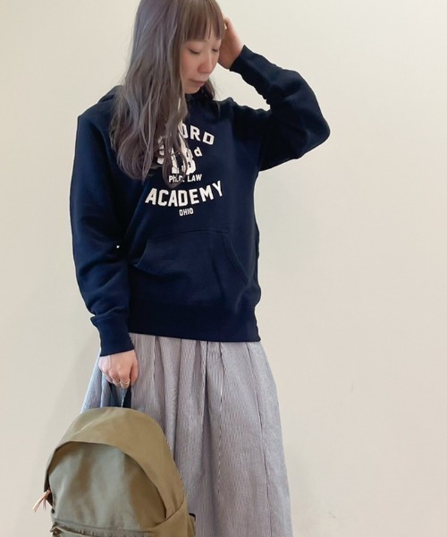 ALL ORDINARIES（オールオーディナリーズ）の「MILFORD裏毛ロゴプルパーカー（パーカー・レディース・杢グレー/ダークネイビー・4/3）」の10枚目の写真