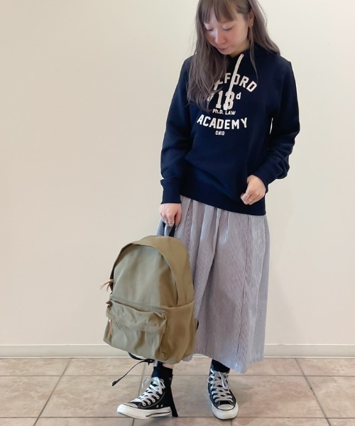 ALL ORDINARIES（オールオーディナリーズ）の「MILFORD裏毛ロゴプルパーカー（パーカー・レディース・杢グレー/ダークネイビー・4/3）」の12枚目の写真