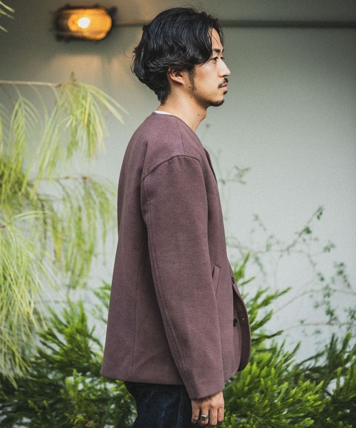 URBAN RESEARCH（アーバンリサーチ）の「『UR TECH』起毛ノーカラーブルゾン（ブルゾン・メンズ・ブラック/ブラウン系その他/ブルー系その他・LARGE/MEDIUM）」の20枚目の写真