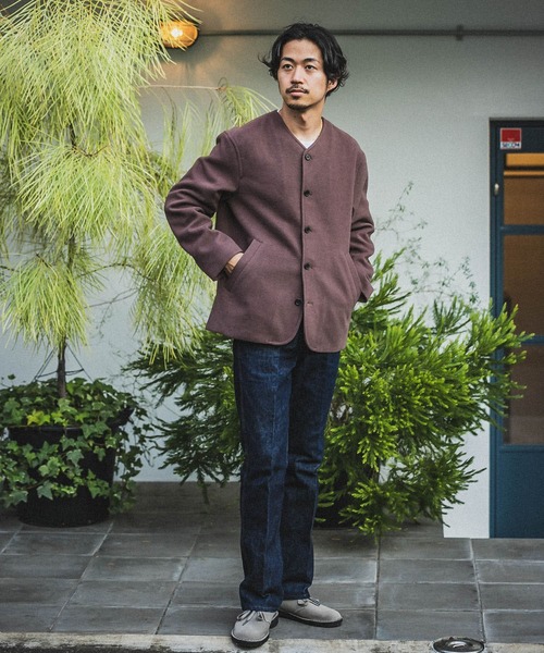 URBAN RESEARCH（アーバンリサーチ）の「『UR TECH』起毛ノーカラーブルゾン（ブルゾン・メンズ・ブラック/ブラウン系その他/ブルー系その他・LARGE/MEDIUM）」の10枚目の写真