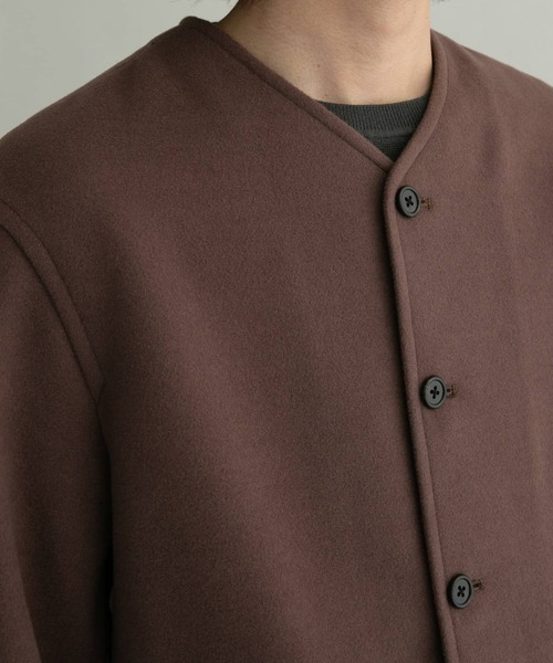 URBAN RESEARCH（アーバンリサーチ）の「『UR TECH』起毛ノーカラーブルゾン（ブルゾン・メンズ・ブラック/ブラウン系その他/ブルー系その他・LARGE/MEDIUM）」の8枚目の写真