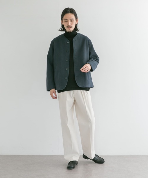 URBAN RESEARCH（アーバンリサーチ）の「『UR TECH』起毛ノーカラーブルゾン（ブルゾン・メンズ・ブラック/ブラウン系その他/ブルー系その他・LARGE/MEDIUM）」の16枚目の写真