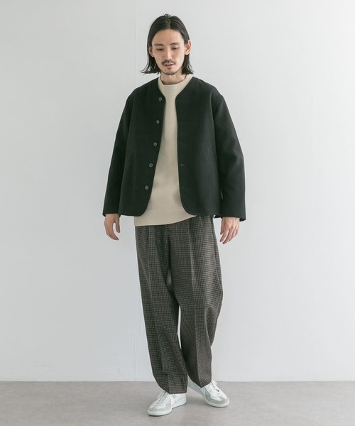 URBAN RESEARCH（アーバンリサーチ）の「『UR TECH』起毛ノーカラーブルゾン（ブルゾン・メンズ・ブラック/ブラウン系その他/ブルー系その他・LARGE/MEDIUM）」の7枚目の写真