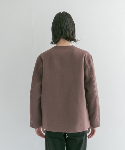 URBAN RESEARCH（アーバンリサーチ）の「『UR TECH』起毛ノーカラーブルゾン（ブルゾン・メンズ・ブラック/ブラウン系その他/ブルー系その他・LARGE/MEDIUM）」の14枚目の写真