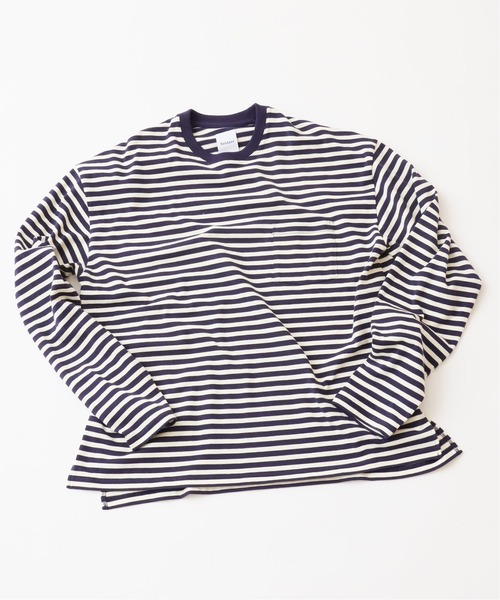 417 EDIFICE(フォーワンセブンエディフィス)の「【fosterr / フォスター】 BORDER LS TEE / ボーダー ロングスリーブ(Tシャツ/カットソー・メンズ・ブラック/ネイビー/ブルー・MEDIUM/LARGE)」の3枚目の写真