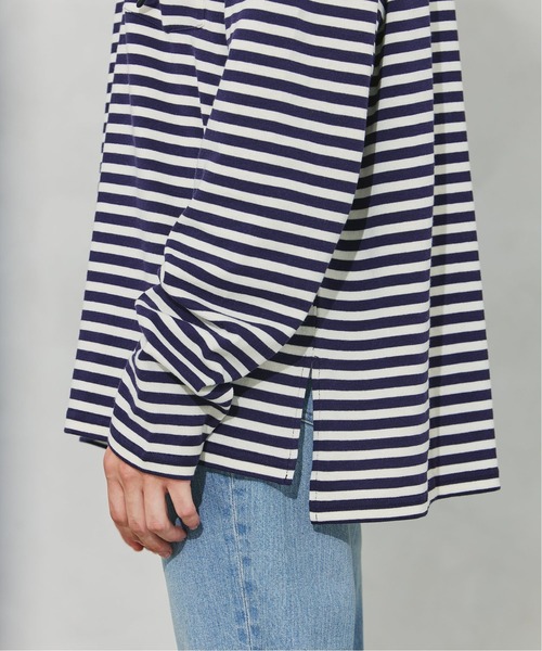 417 EDIFICE(フォーワンセブンエディフィス)の「【fosterr / フォスター】 BORDER LS TEE / ボーダー ロングスリーブ(Tシャツ/カットソー・メンズ・ブラック/ネイビー/ブルー・MEDIUM/LARGE)」の6枚目の写真