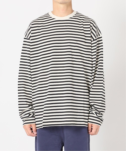417 EDIFICE(フォーワンセブンエディフィス)の「【fosterr / フォスター】 BORDER LS TEE / ボーダー ロングスリーブ(Tシャツ/カットソー・メンズ・ブラック/ネイビー/ブルー・MEDIUM/LARGE)」の10枚目の写真