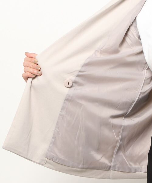 SPINNS（スピンズ）の「【セットアップ対応商品】テーラード ダブル ジャケット（テーラードジャケット・レディース・ブラック/モカ/グレー系その他/ブラウン系その他/ナチュラル・ONESIZE）」の6枚目の写真