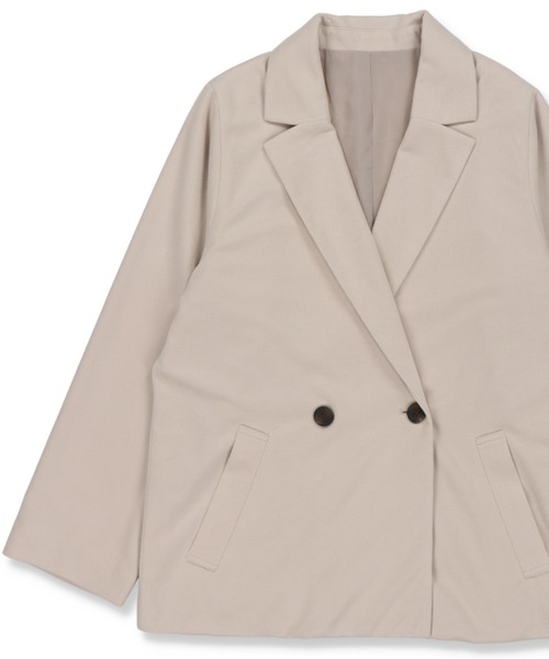 SPINNS（スピンズ）の「【セットアップ対応商品】テーラード ダブル ジャケット（テーラードジャケット・レディース・ブラック/モカ/グレー系その他/ブラウン系その他/ナチュラル・ONESIZE）」の5枚目の写真