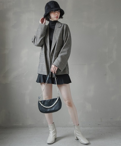 SPINNS（スピンズ）の「【セットアップ対応商品】テーラード ダブル ジャケット（テーラードジャケット・レディース・ブラック/モカ/グレー系その他/ブラウン系その他/ナチュラル・ONESIZE）」の10枚目の写真