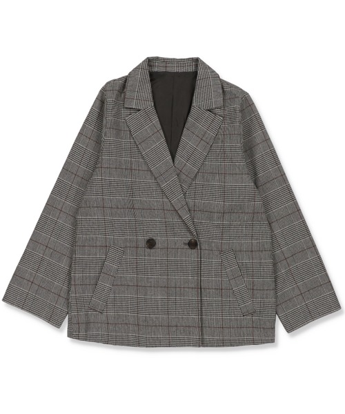 SPINNS（スピンズ）の「【セットアップ対応商品】テーラード ダブル ジャケット（テーラードジャケット・レディース・ブラック/モカ/グレー系その他/ブラウン系その他/ナチュラル・ONESIZE）」の11枚目の写真