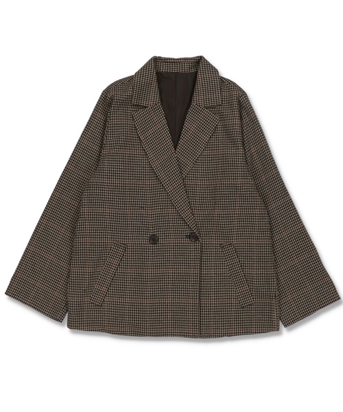 SPINNS（スピンズ）の「【セットアップ対応商品】テーラード ダブル ジャケット（テーラードジャケット・レディース・ブラック/モカ/グレー系その他/ブラウン系その他/ナチュラル・ONESIZE）」の13枚目の写真