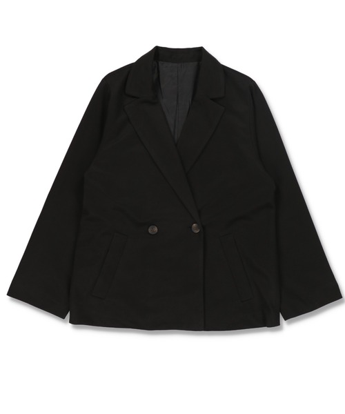 SPINNS（スピンズ）の「【セットアップ対応商品】テーラード ダブル ジャケット（テーラードジャケット・レディース・ブラック/モカ/グレー系その他/ブラウン系その他/ナチュラル・ONESIZE）」の15枚目の写真