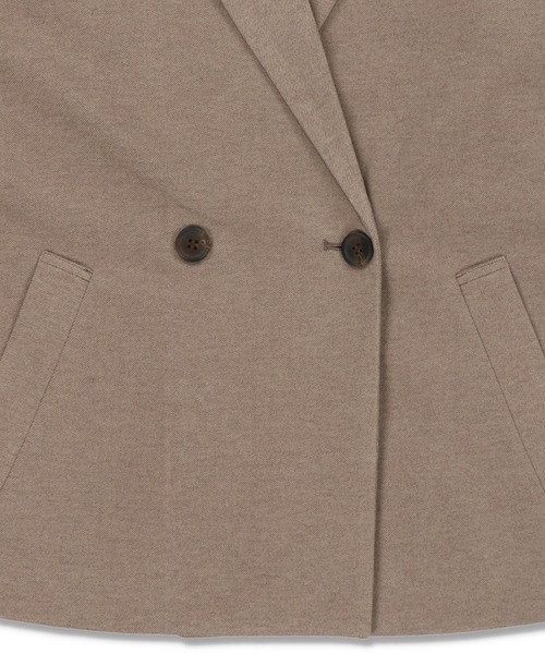 SPINNS（スピンズ）の「【セットアップ対応商品】テーラード ダブル ジャケット（テーラードジャケット・レディース・ブラック/モカ/グレー系その他/ブラウン系その他/ナチュラル・ONESIZE）」の22枚目の写真