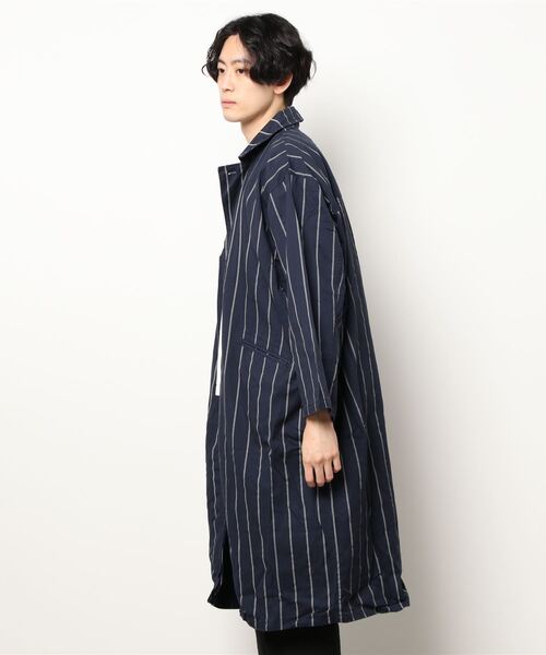 チャイハネ(チャイハネ)の「【チャイハネ】grn×Amina ストライプコットンツイルMEN'Sコート(その他アウター・メンズ・ブルー/ホワイト/カーキ・FREE)」の13枚目の写真