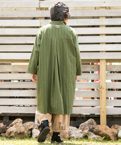 チャイハネ(チャイハネ)の「【チャイハネ】grn×Amina ストライプコットンツイルMEN'Sコート(その他アウター・メンズ・ブルー/ホワイト/カーキ・FREE)」の8枚目の写真