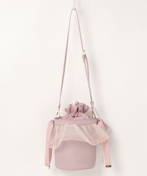 ★NEW★ミッシュマッシュコラボ大ぶりパールハンドルスパンコールバッグ☆ピンクG MISCH MASCH（ミッシュマッシュ）の「ティアードフリルバッグ